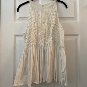 White Halter Anthropologie top
